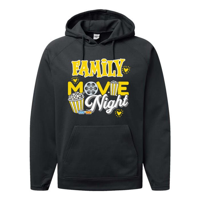 Movie Fan Popcorn Lover Performance Fleece Hoodie