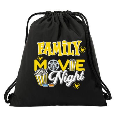 Movie Fan Popcorn Lover Drawstring Bag