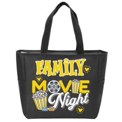 Movie Fan Popcorn Lover Zip Tote Bag