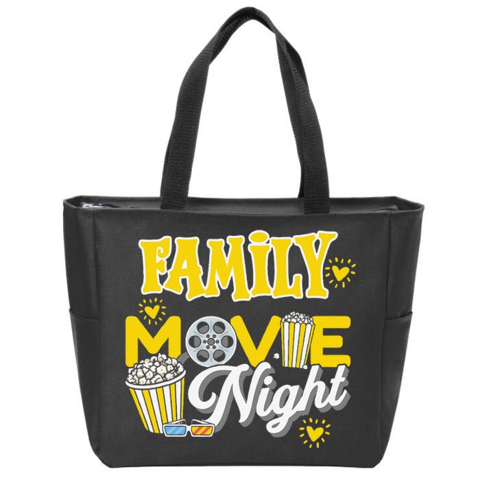 Movie Fan Popcorn Lover Zip Tote Bag