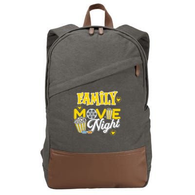 Movie Fan Popcorn Lover Cotton Canvas Backpack