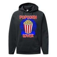 Movie Fan Popcorn Lover Performance Fleece Hoodie