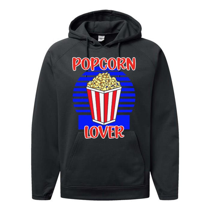 Movie Fan Popcorn Lover Performance Fleece Hoodie