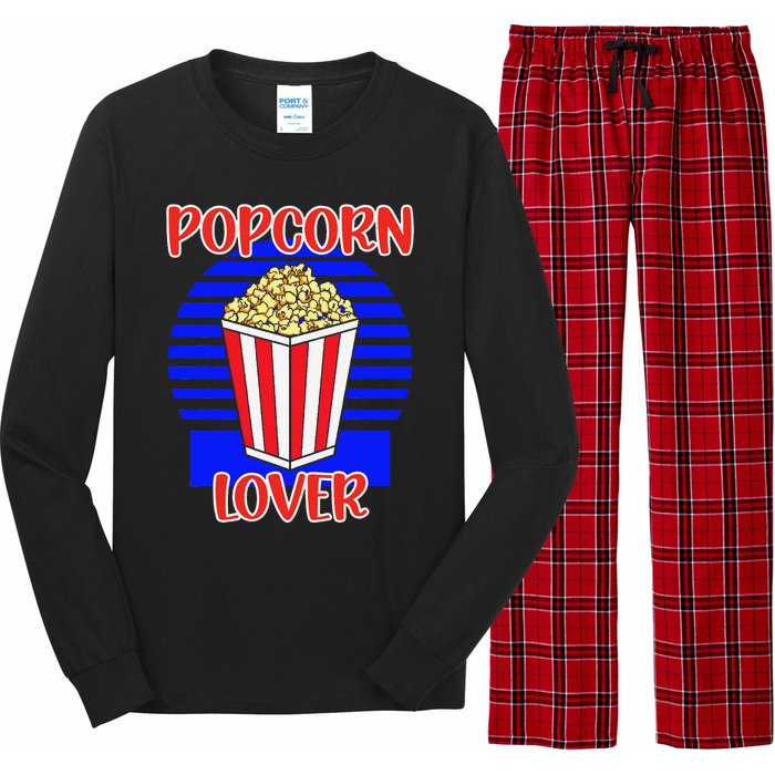 Movie Fan Popcorn Lover Long Sleeve Pajama Set