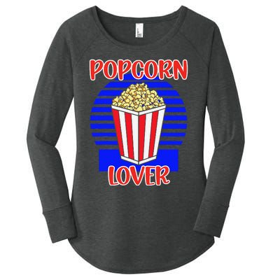 Movie Fan Popcorn Lover Women's Perfect Tri Tunic Long Sleeve Shirt