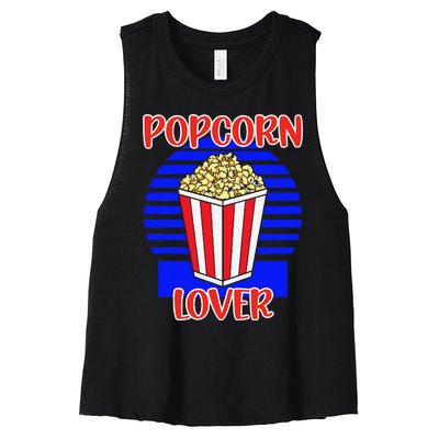 Movie Fan Popcorn Lover Women's Racerback Cropped Tank