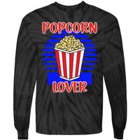 Movie Fan Popcorn Lover Tie-Dye Long Sleeve Shirt