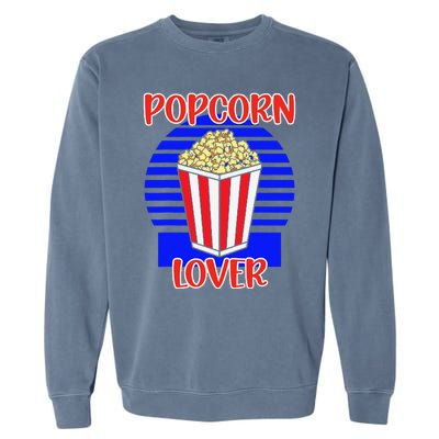 Movie Fan Popcorn Lover Garment-Dyed Sweatshirt