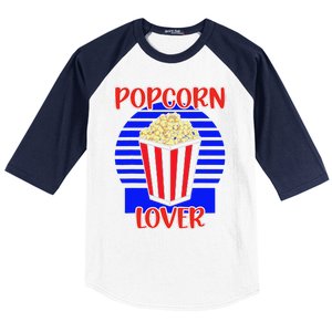 Movie Fan Popcorn Lover Baseball Sleeve Shirt