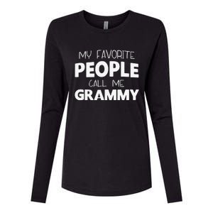 My Favorite People Call Me Grammy Funny Womens Cotton Relaxed Long Sleeve T-Shirt