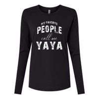 My Favorite People Call Me Yaya Womens Cotton Relaxed Long Sleeve T-Shirt