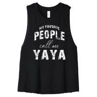 My Favorite People Call Me Yaya Women's Racerback Cropped Tank