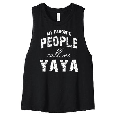 My Favorite People Call Me Yaya Women's Racerback Cropped Tank