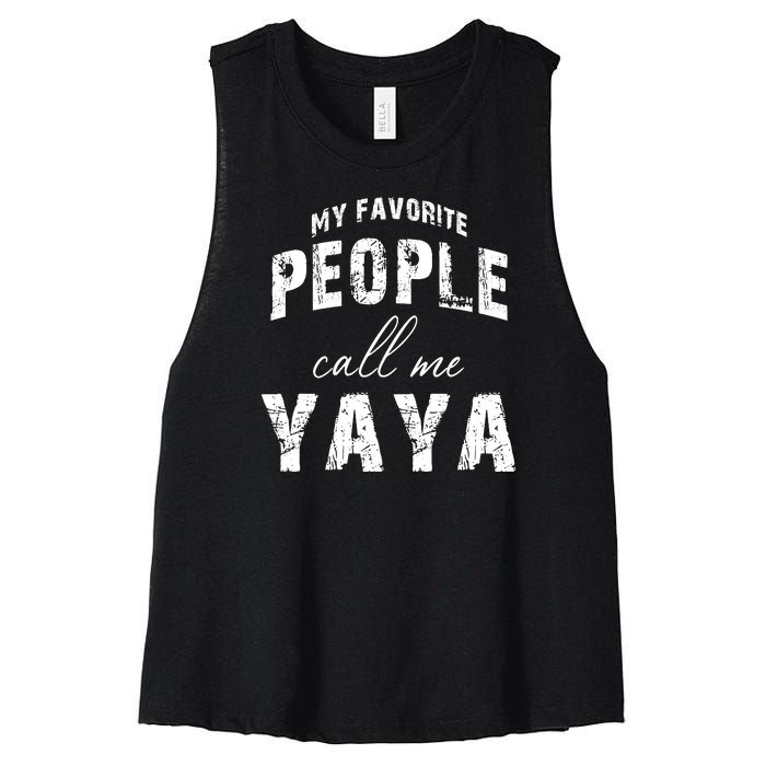 My Favorite People Call Me Yaya Women's Racerback Cropped Tank