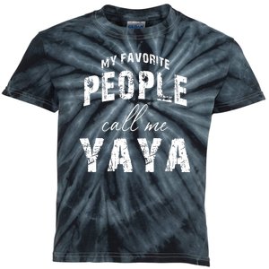 My Favorite People Call Me Yaya Kids Tie-Dye T-Shirt