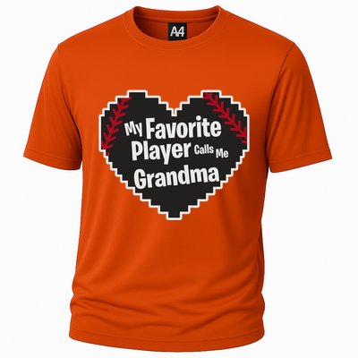 My Favorite Player Calls Me Grandma Baseball Lover Sport Cute Gift Cooling Performance Crew T-Shirt