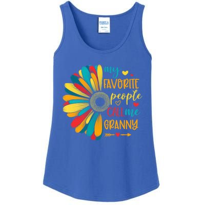 My Favorite People Call Me Granny Floral Granny Mother's Day Gift Ladies Essential Tank