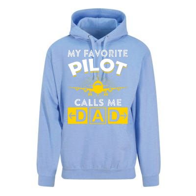 My Favorite Pilot Calls Me Dad Aviation Pilot Fathers Day Unisex Surf Hoodie