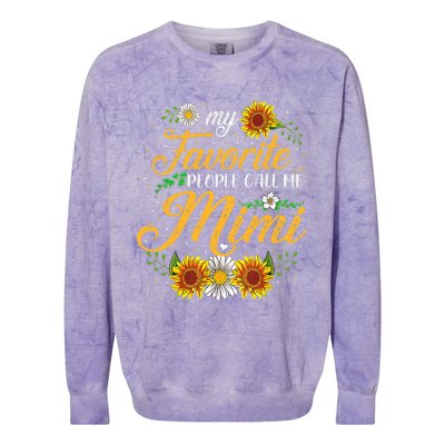 My Favorite People Call Me Mimi Mother's Day Gifts Colorblast Crewneck Sweatshirt