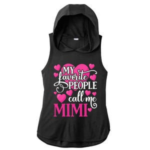 My Favorite People Call Me Mimi Ladies PosiCharge Tri-Blend Wicking Draft Hoodie Tank