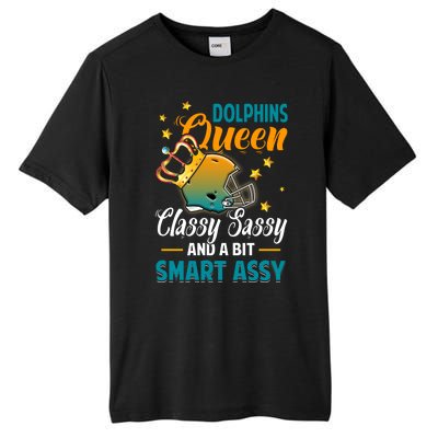 Miami Football Queen Classy Sassy And A Bit Smart Assy Tall Fusion ChromaSoft Performance T-Shirt