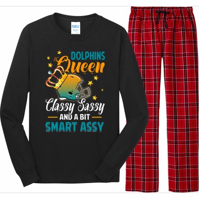 Miami Football Queen Classy Sassy And A Bit Smart Assy Long Sleeve Pajama Set