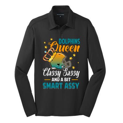 Miami Football Queen Classy Sassy And A Bit Smart Assy Silk Touch Performance Long Sleeve Polo