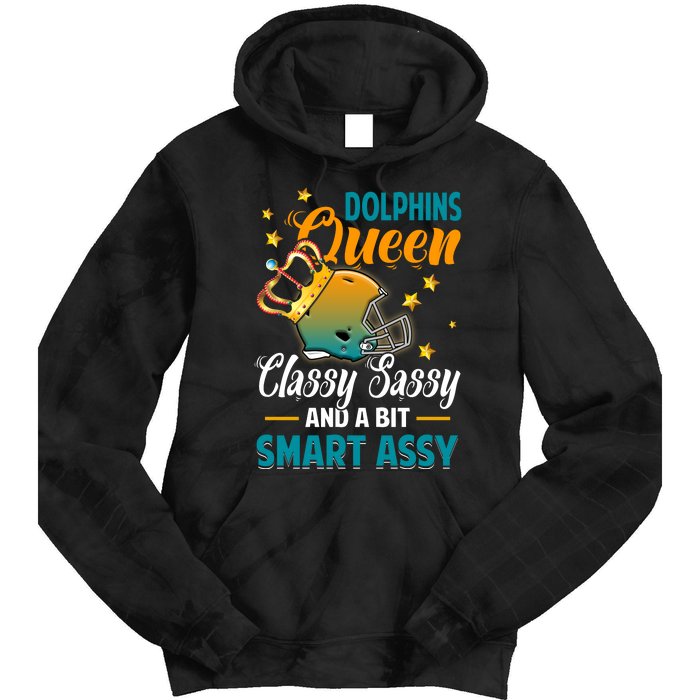 Miami Football Queen Classy Sassy And A Bit Smart Assy Tie Dye Hoodie