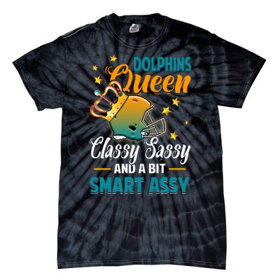 Miami Football Queen Classy Sassy And A Bit Smart Assy Tie-Dye T-Shirt