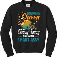 Miami Football Queen Classy Sassy And A Bit Smart Assy Kids Sweatshirt