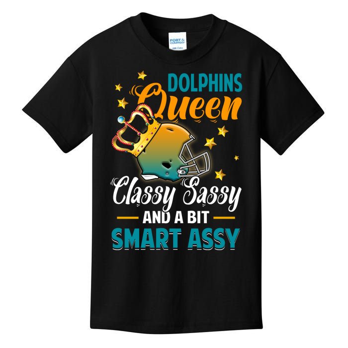 Miami Football Queen Classy Sassy And A Bit Smart Assy Kids T-Shirt