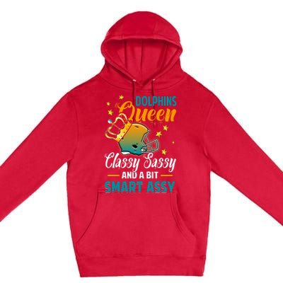 Miami Football Queen Classy Sassy And A Bit Smart Assy Premium Pullover Hoodie