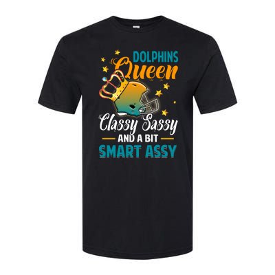 Miami Football Queen Classy Sassy And A Bit Smart Assy Softstyle CVC T-Shirt