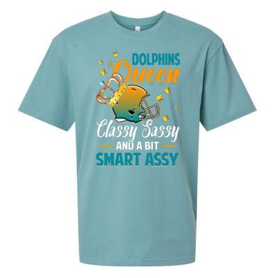 Miami Football Queen Classy Sassy And A Bit Smart Assy Sueded Cloud Jersey T-Shirt