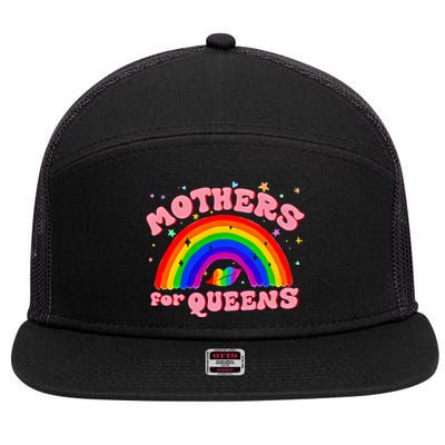 Mothers For Queens Drag Is Not A Crime Support Drag LGBTQ Rights 7 Panel Mesh Trucker Snapback Hat