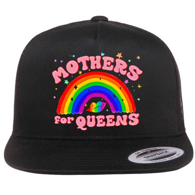 Mothers For Queens Drag Is Not A Crime Support Drag LGBTQ Rights Flat Bill Trucker Hat