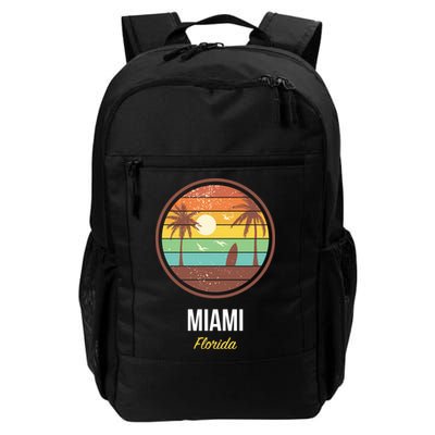 Miami Florida Retro Vintage Sunset Backpack