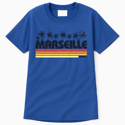 Marseille France Retro Tourism Cool Gift Tall T-Shirt