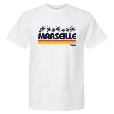 Marseille France Retro Tourism Cool Gift Garment-Dyed Heavyweight T-Shirt