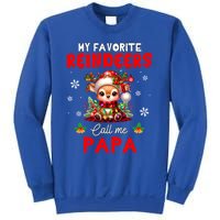 My Favorite Reindeers Call Me Papa Xmas Colorful Family Funny Gift Sweatshirt