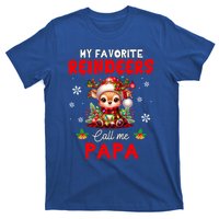 My Favorite Reindeers Call Me Papa Xmas Colorful Family Funny Gift T-Shirt