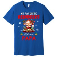 My Favorite Reindeers Call Me Papa Xmas Colorful Family Funny Gift Premium T-Shirt