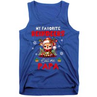 My Favorite Reindeers Call Me Papa Xmas Colorful Family Funny Gift Tank Top