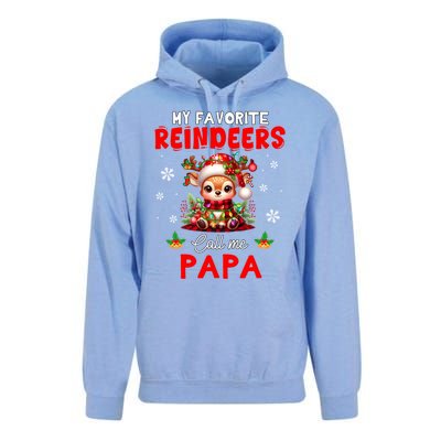 My Favorite Reindeers Call Me Papa Xmas Colorful Family Funny Gift Unisex Surf Hoodie