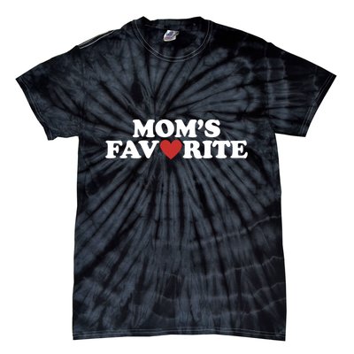 Moms Favorite Red Heart Cute Gift Tie-Dye T-Shirt