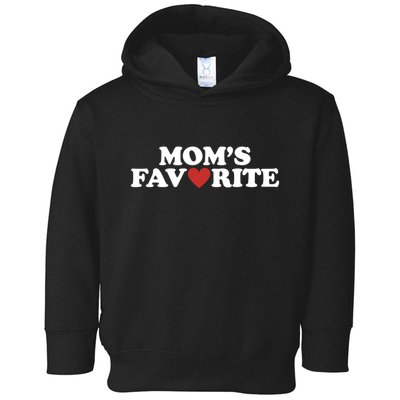 Moms Favorite Red Heart Cute Gift Toddler Hoodie