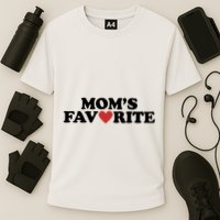 Moms Favorite Red Heart Cute Gift Performance Shirt