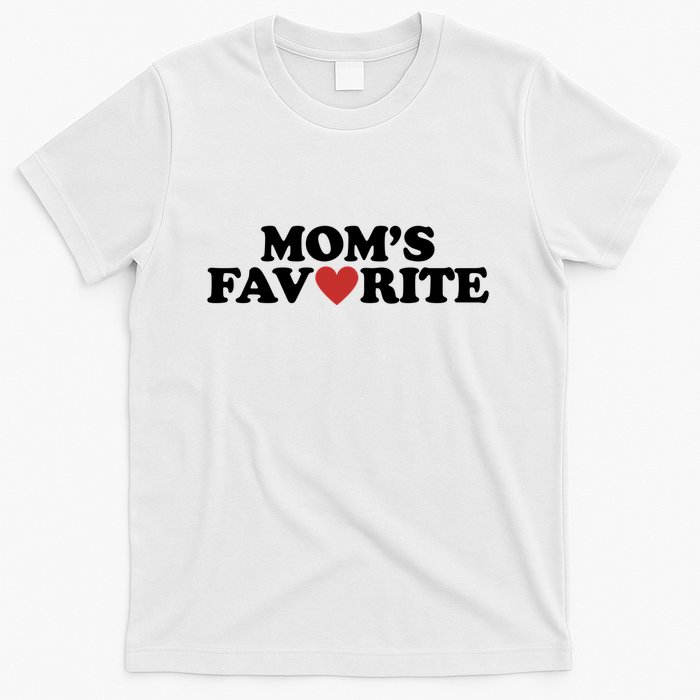 Moms Favorite Red Heart Cute Gift T-Shirt