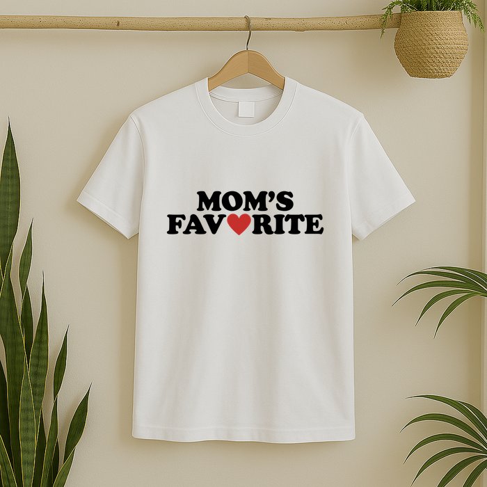 Moms Favorite Red Heart Cute Gift T-Shirt