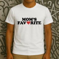 Moms Favorite Red Heart Cute Gift T-Shirt